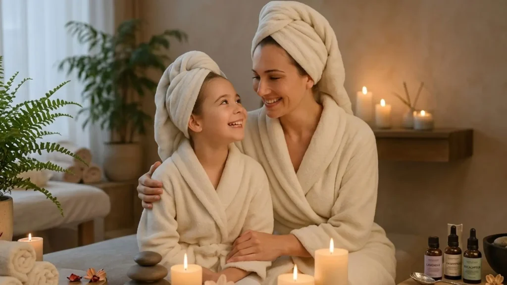 Madre e hija en un Spa en Salamanca